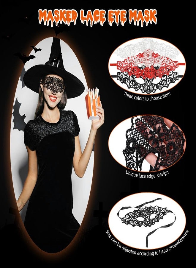 PATPAT® Masquerade Mask for Women 3 PCS Party Lace Masks Adult Half Face for Masquerade Proms Venetian Mardi Gras Halloween Cosplay Dressing Up Accessories - Image 3